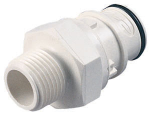 81400 - Stecker PSU mit konischem AG 3/8" NPT mit Absperrung, NSF (HFCD24635 NSF)