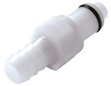 20100 - Stecker Acetal mit Schlauchtülle 9,5 mm ohne Absperrung, NSF (PLC22006 NSF)