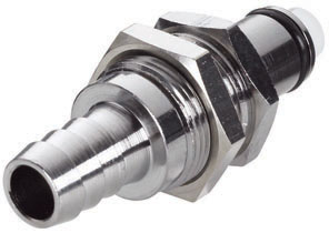 73200 - Stecker MS-VC Schott mit Schlauchtülle 9,5 mm mit Absperrung, NSF (LCD42006 NSF)