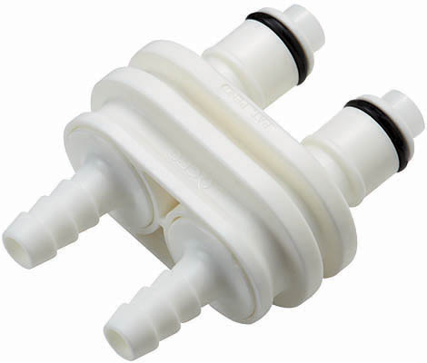 DPC22004 - Stecker 2-fach, Acetal m. Schlauchtülle 6,4 mm ohne Absperrung