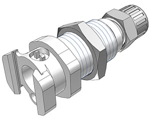 LMD12004 - Multi-Mount Kupplungseinsatz MS-VC mit Klemmverschraubung 6,4 x 4,3 mm mit Absperrung