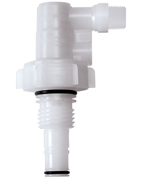 DQPRO120712202 - Entnahmekopf mit 3/4" BSPP Anschluss, PP FKM-Dichtungen und Edelstahl 316 Feder