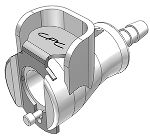 13300 - Kupplung Acetal mit Schlauchtülle 3,2 mm mit Absperrung, NSF (PMCD1702 NSF)