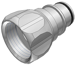 82600 - Stecker PSU mit Innengewinde 3/4" GHT ohne Absperrung, NSF (HFC261235GHT NSF)