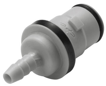 NS2D220212 - Stecker PP mit Schlauchtülle 3,2 mm mit Absperrung, Non-Spill