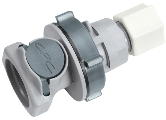 HFC12612 - Kupplung PP Schott/Klemmverschraub. 9,5 mm AD ohne Absperrung