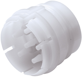 SXFD42M3 - Sechsfachverb. Stecker Acetal, Schott mit 3,0 mm Acetal Kuppl. Einsätzen mit Absperrung