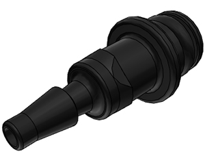 TMFM3 - 3,0 mm Stecker Einsatz ohne Absperrung aus Acetal (schwarz)