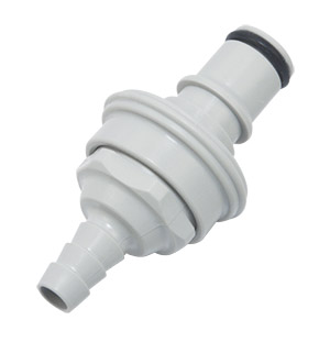 INS4DT2200400 - RFID Stecker PP mit Schlauchtülle 6,4 mm mit Absperrung, Non-Spill