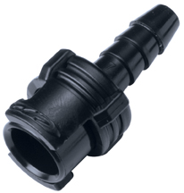 SMF02MBLK - Submini.-Kupplung Acetal mit 3,2 mm Schlauchtülle ohne Absperrung schwarz