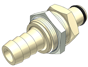 PLC4200612 - Stecker PP Schott mit Schlauchtülle 9,5 mm ohne Absperrung