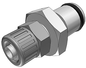 LC20004 - Stecker MS-VC mit Klemmverschraubung 6,4 x 4,3 mm ohne Absperrung