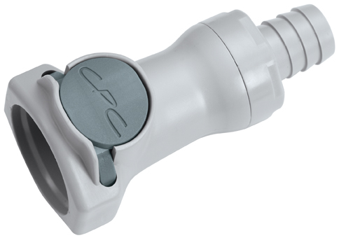 61500 - Kupplung PP mit Schlauchtülle 12,7 mm ohne Absperrung, NSF (HFC17812 NSF)