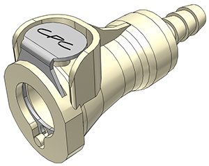 PLC1700412 - Kupplung PP mit Schlauchtülle 6,4 mm ohne Absperrung