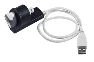 INS4DR1700201 - RFID Kupplung PP mit Schlauchtülle 3,2 mm mit Absperrung, Non-Spill Lesegerät mit USB Schnittstelle