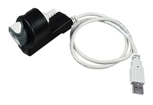 INS4DR1700401 - RFID Kupplung PP mit Schlauchtülle 6,4 mm mit Absperrung, Non-Spill Lesegerät mit USB Schnittstelle