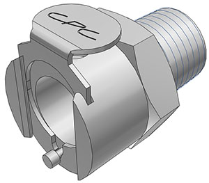 74600 - Kupplung MS-VC mit konischem AG 1/4" NPT mit Absperrung, NSF (LCD10004 NSF)