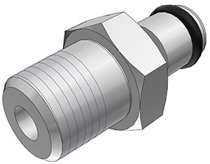 17300 - Stecker MS-VC mit konischem AG 1/8" NPT ohne Absperrung, NSF (MC2402 NSF)