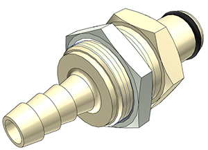 PLC4200412 - Stecker PP Schott mit Schlauchtülle 6,4 mm ohne Absperrung