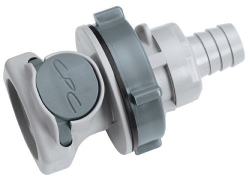 63900 - Kupplung PP Schott mit Schlauchtülle 12,7 mm ohne Absperrung, NSF (HFC16812 NSF)