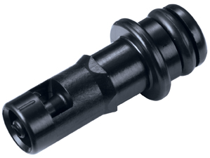TMF01 - 1,6 mm Stecker Einsatz ohne Absperrung aus Acetal (schwarz)