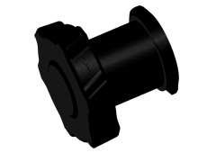 LCAP31 - LUER CAP, BLACK NYLON