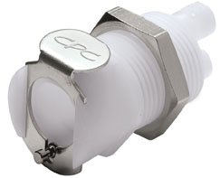 PTC16010 - Kupplung 2-fach, Acetal m. Schlauchtülle 1,6 mm ohne Absperrung