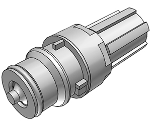 CQHD06200104101 - Stecker PP mit 1/4" Flare mit Absperrung metallfrei, High-Purity, EPDM-Dichtung