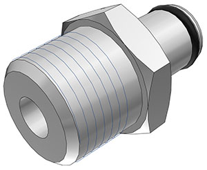 LC24006 - Stecker MS-VC mit konischem AG 3/8" NPT ohne Absperrung