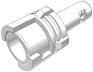 SMFD01 - Submini.-Kupplung Acetal mit 1,6 mm Schlauchtülle mit Absperrung
