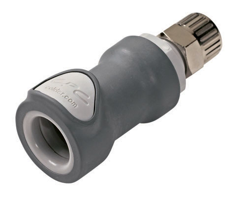 NS4D13006 - Kupplung PP mit Klemmverschraubung 9,5 x 6,4 mm mit Absperrung, Non-Spill