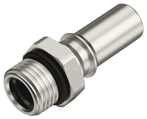 LQ4SD46006 - Stecker Edelstahl mit AG 3/8 SAE-6 mit Absperrung, Non-Spill