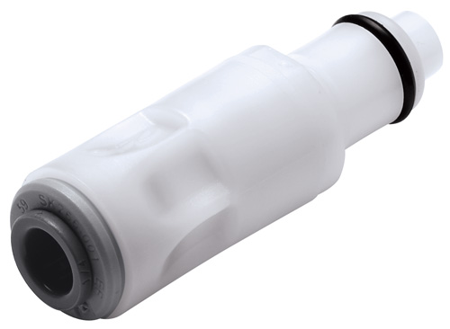 24800 - Stecker Acetal mit JG Steckanschluss 9,5 mm ohne Absperrung, NSF (PLC29006 NSF)