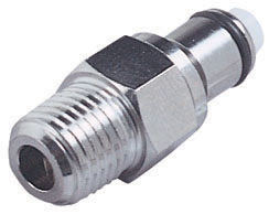 71500 - Stecker MS-VC mit konischem AG 1/4" NPT mit Absperrung, NSF (LCD24004 NSF)