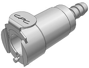 70800 - Kupplung MS-VC mit Schlauchtülle 6,4 mm mit Absperrung, NSF (LCD17004 NSF)
