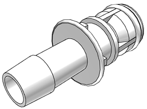 MPC22004TM - Stecker ABS mit Schlauchtülle 6,4 mm Schlauch ID, Silikon-O-Ring Kl.VI