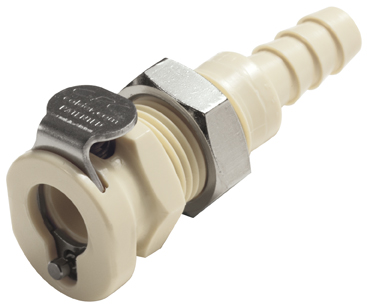 PMC160412 - Kupplung PP Schott mit Schlauchtülle 6,4 mm ohne Absperrung