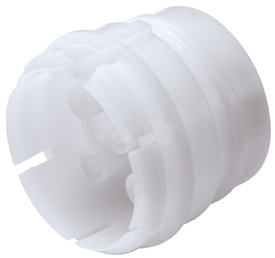 SXM4201 - Sechsfachverb. Stecker Acetal, Schott mit 1,6 mm Acetal Stecker Einsätzen ohne Absperrung