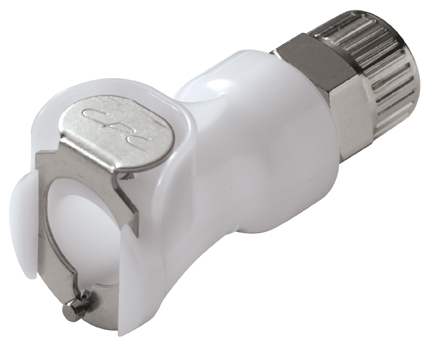 PLC13006 - Kupplung Acetal mit Klemmverschraubung 9,5 x 6,4 mm ohne Absperrung