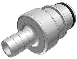 HFC22635 - Stecker PSU mit Schlauchtülle 9,5 mm ohne Absperrung